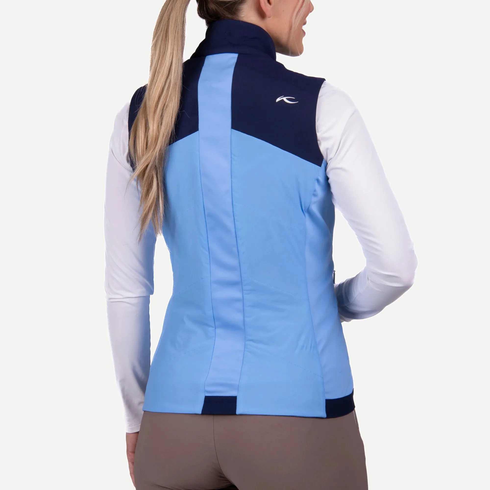 New Kjus Women's Radiation Golf Vest - Blue Opal/Atlantic BLue Size L MSP$279