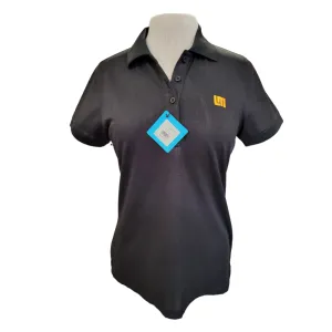 New Ladies Black Loudmouth Tonal Aruba Golf Polo Size M MSP$78
