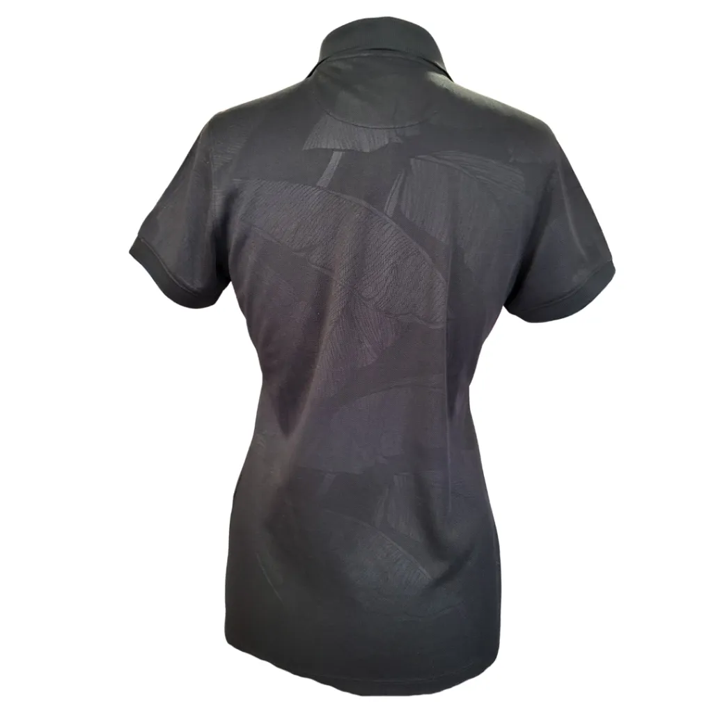 New Ladies Black Loudmouth Tonal Aruba Golf Polo Size M MSP$78