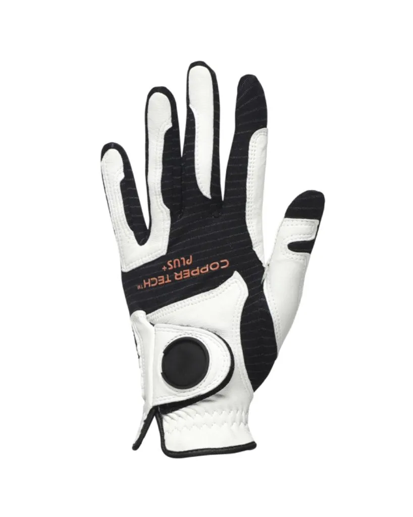 New Ladies Copper Tech Kangaroo Leather Golf Glove White/Black
