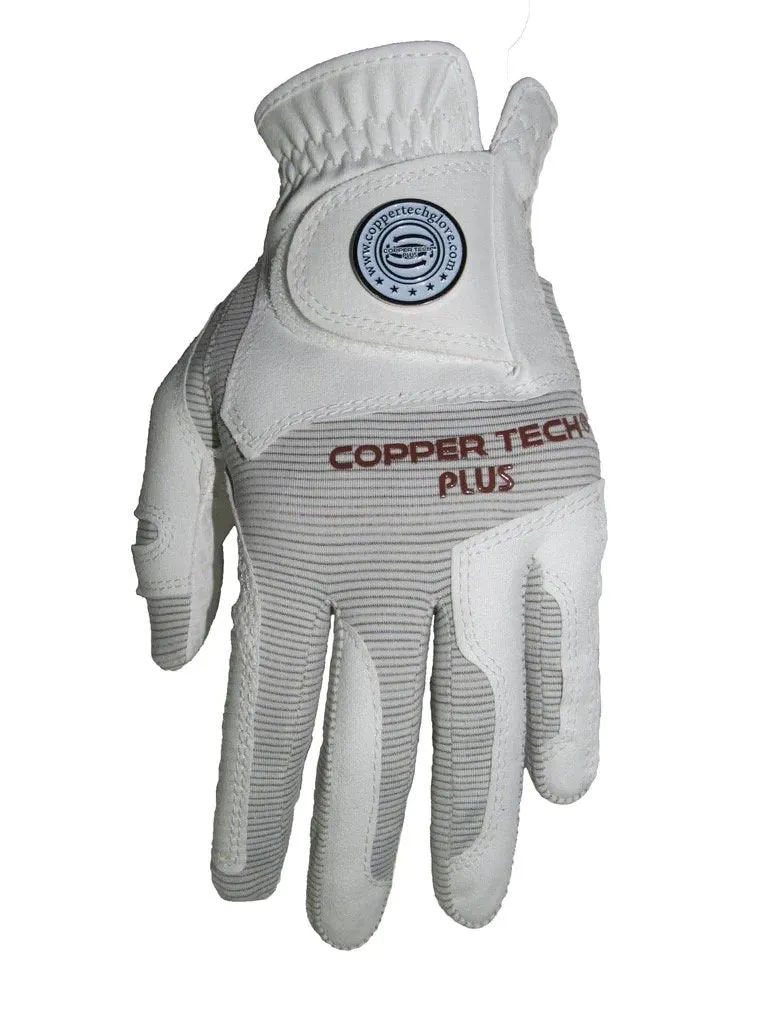 New Ladies Copper Tech Plus Golf Glove RH White/White One Size