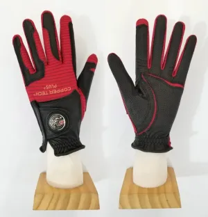 New Ladies Copper Tech Plus Too-Leather Golf Glove LH Red/Black