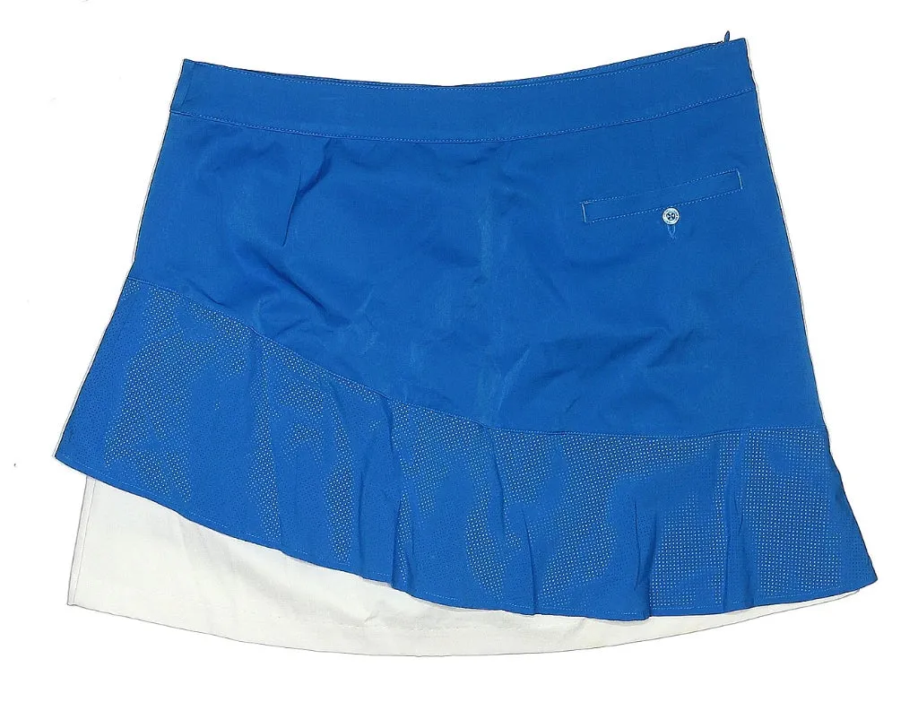 New Lady Hagen Blue & White Tiered Skort Size 12  MSP$60