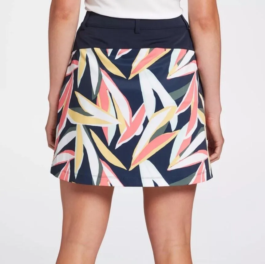 New Lady Hagen Desert Getaway Traditional Golf Skort - Retro Leaf Dark Navy Size 16 MSP$65