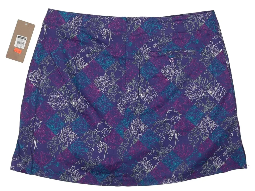 New Lady Hagen Purple Floral Cotton Skort Size 14