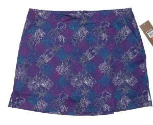 New Lady Hagen Purple Floral Cotton Skort Size 14