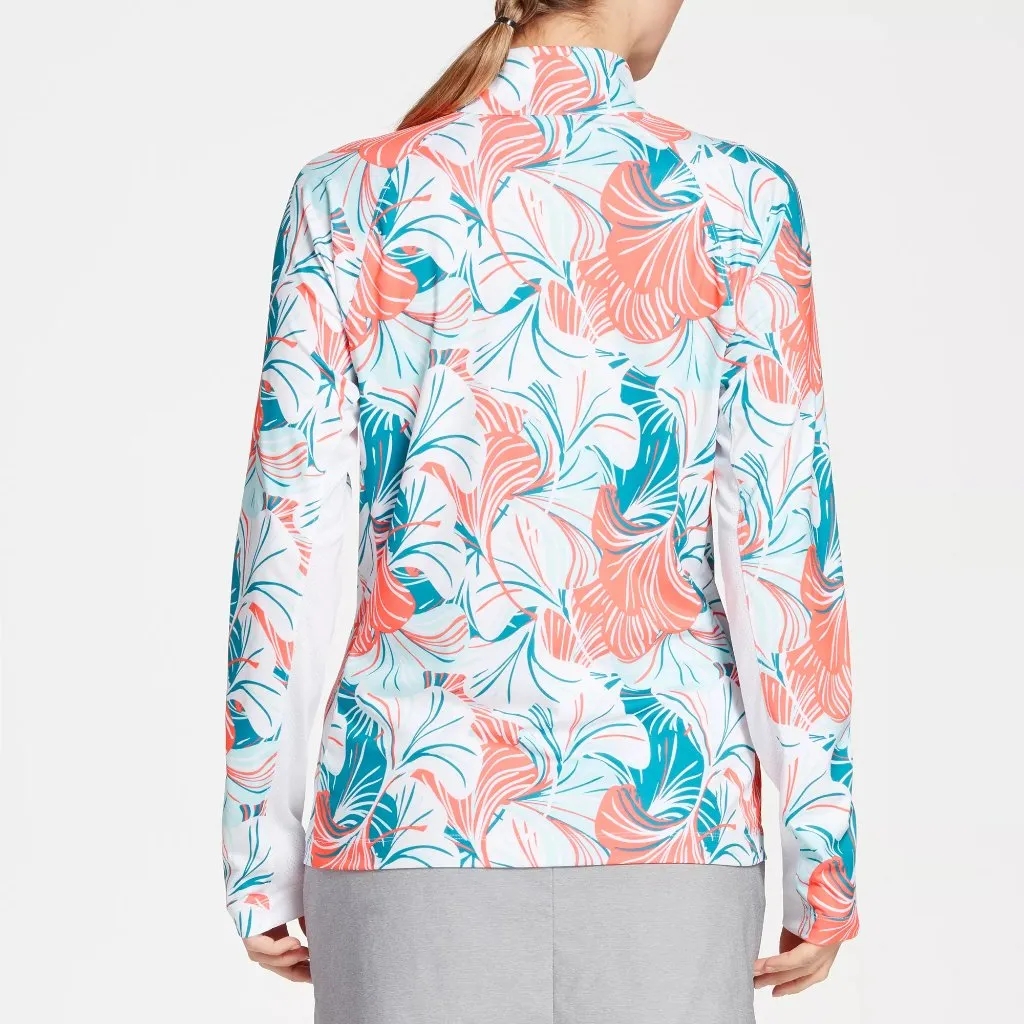 New Lady Hagen Tropical Print Sun shirt Size L