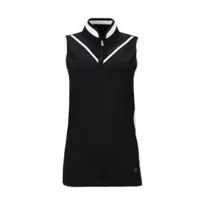 New Lohla Sport Jessica Sleeveless Golf Top in Black/White Size XS. MSP$110