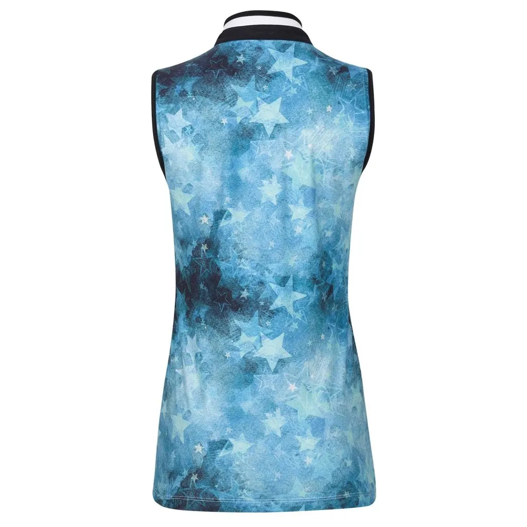 New Lohla Sport The Blueberry Stars Sleeveless Golf Top MSP$120