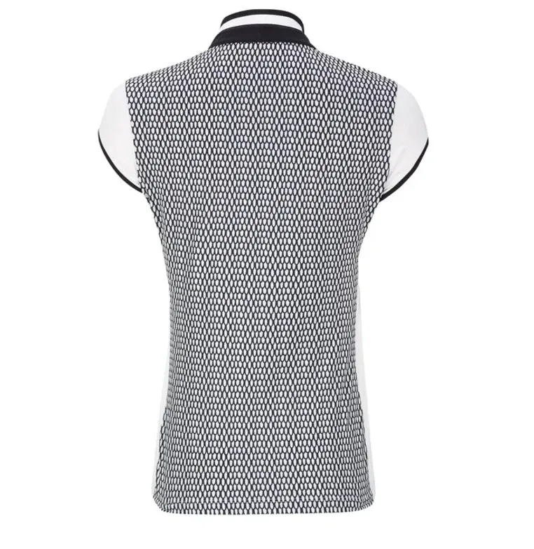 New Lohla Sport The Trevi Cap Sleeve Golf Top - Navy/White MSP$130