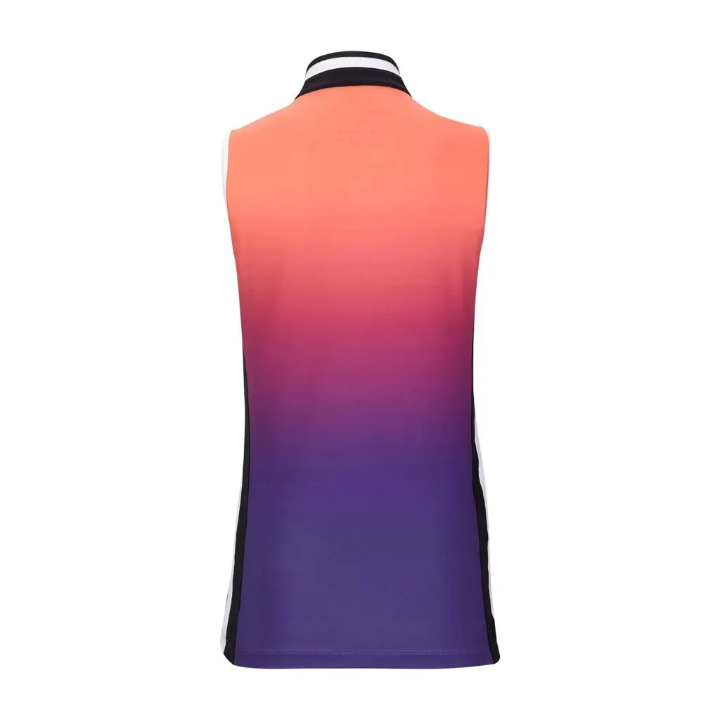 New Lola Sport Sleeveless Golf Polo - - Orange Ombre Size XXL MSP$110