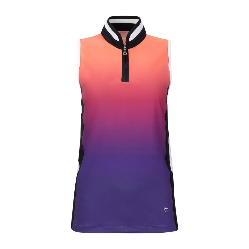 New Lola Sport Sleeveless Golf Polo - - Orange Ombre Size XXL MSP$110