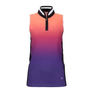 New Lola Sport Sleeveless Golf Polo - - Orange Ombre Size XXL MSP$110