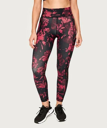 New Lole Burst Capri Leggings - Windsor WIne Winter Bloom MSP$80