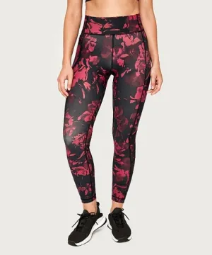 New Lole Burst Capri Leggings - Windsor WIne Winter Bloom MSP$80