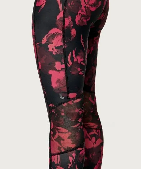 New Lole Burst Capri Leggings - Windsor WIne Winter Bloom MSP$80