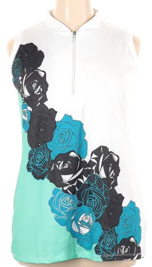 New Lopez Plus Sleeveless Top in Floral Pattern Size 1X. MSP$75