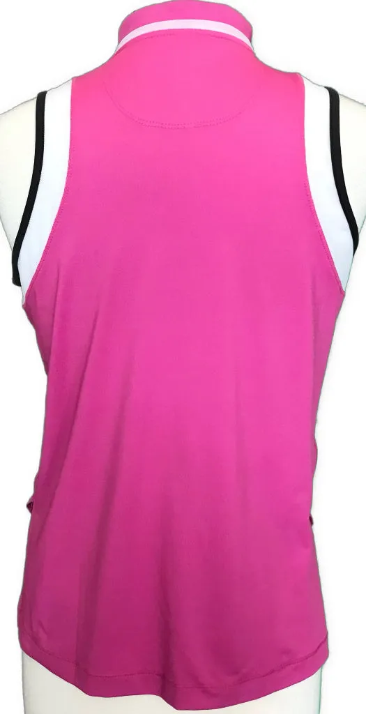 New Lucky in Love Liberty Charger Sleeveless Golf Top -Pink  MSP$68