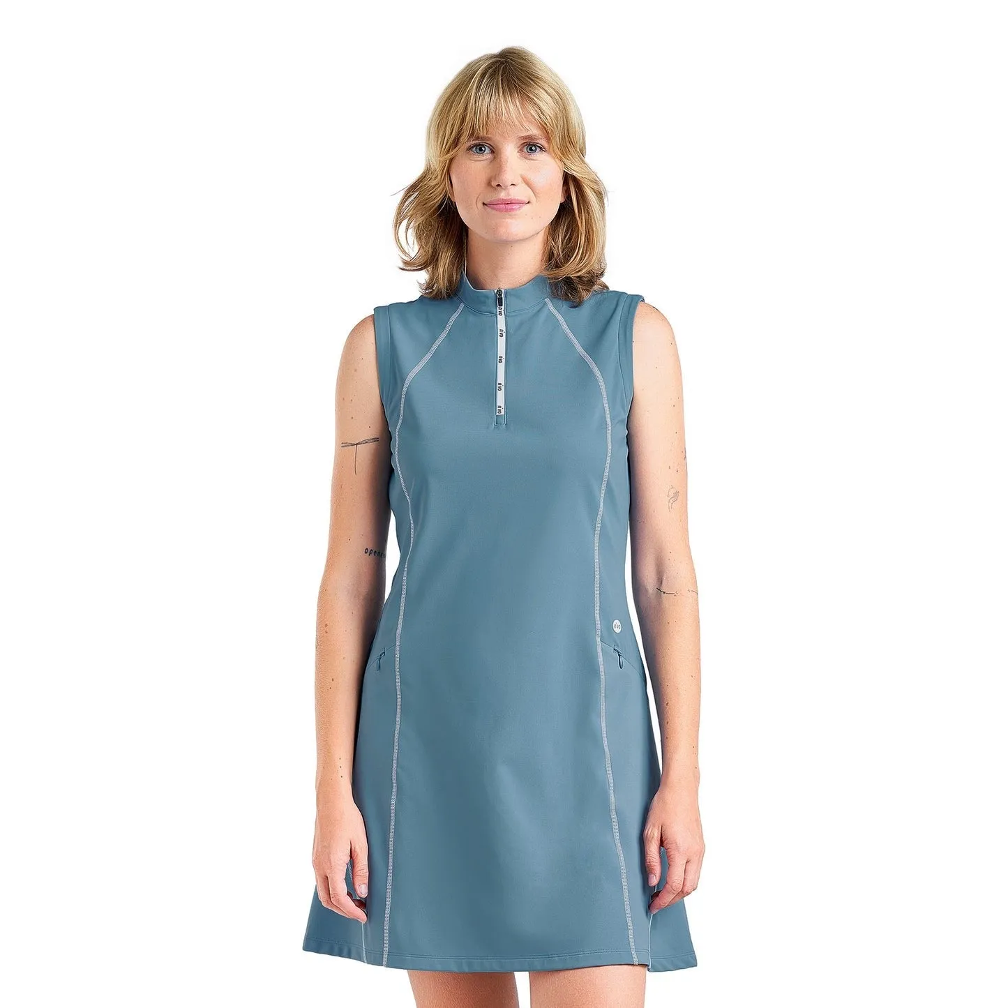 New Nivo Sport Ally Sleeveless Golf Dress -Sea Reflection MSP$140