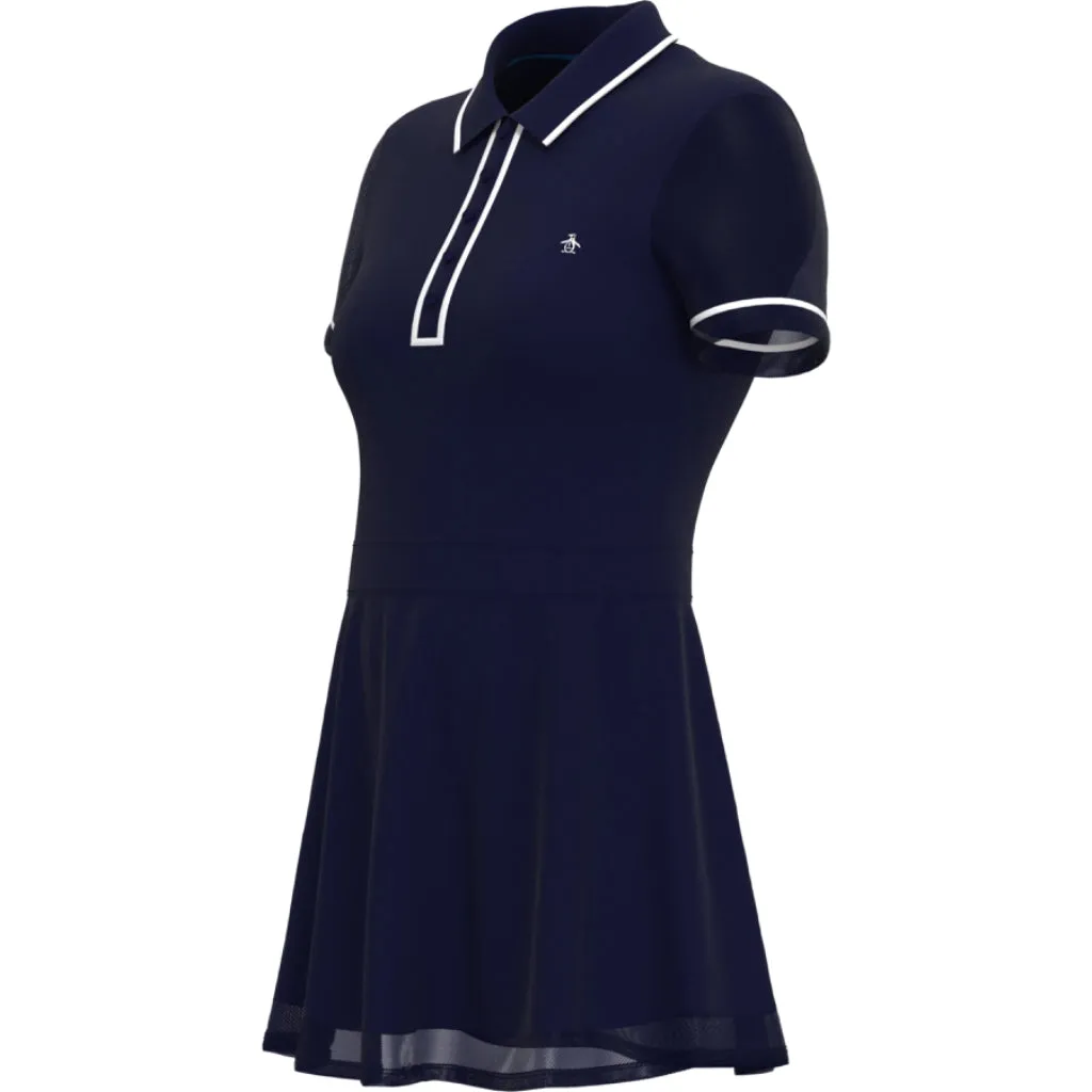 New Original Penguin Short Sleeve Veronica Golf Dress - Black Iris (Navy) MSP$120