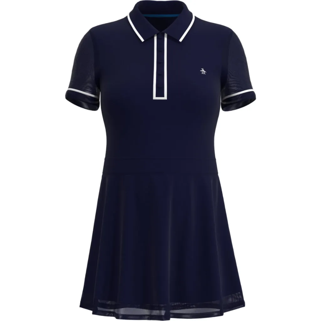 New Original Penguin Short Sleeve Veronica Golf Dress - Black Iris (Navy) MSP$120