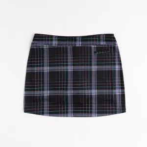 New Pebble Beach Black & Gray Plaid Golf Skort Size L