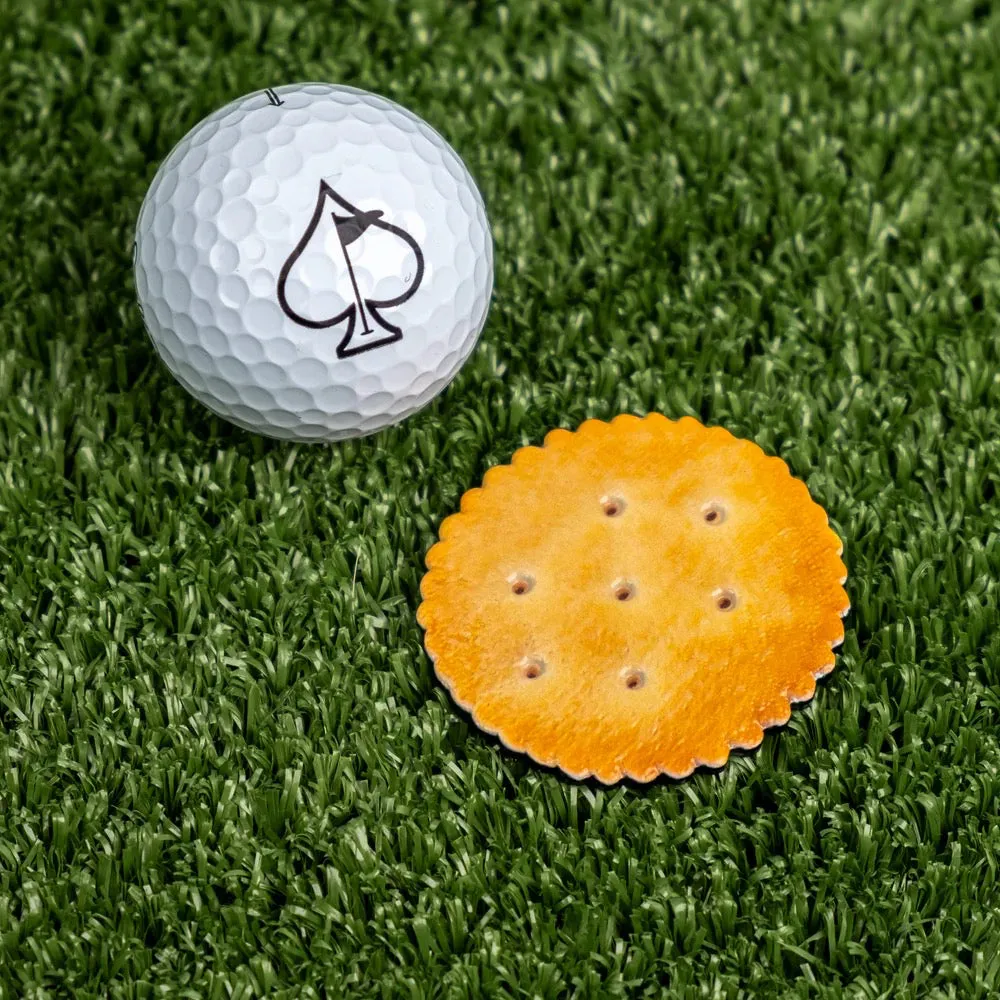 New Pins & Aces Ritz Cracker Ball Marker