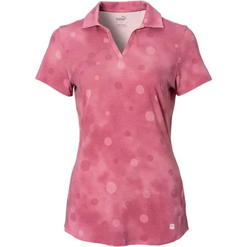 New Puma Polka Dye Polo in Rose Size S MSP$55
