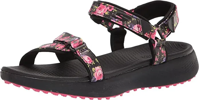 New Skechers GO GOLF 600 Sandals Black Floral