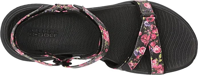 New Skechers GO GOLF 600 Sandals Black Floral