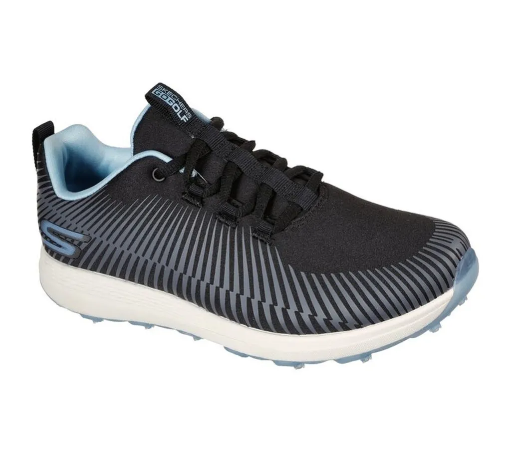 New Skechers Golf Ladies Go Golf Max Swing Spikeless Shoes in Black/Blue MSP$90