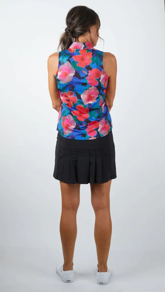 New Spitfire Petite by Amy Sport Dark Hibiscus Sleeveless Top