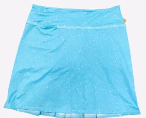 New Spitfire Petite Marissa Pleated Skort in Sky Blue with White Splatter
