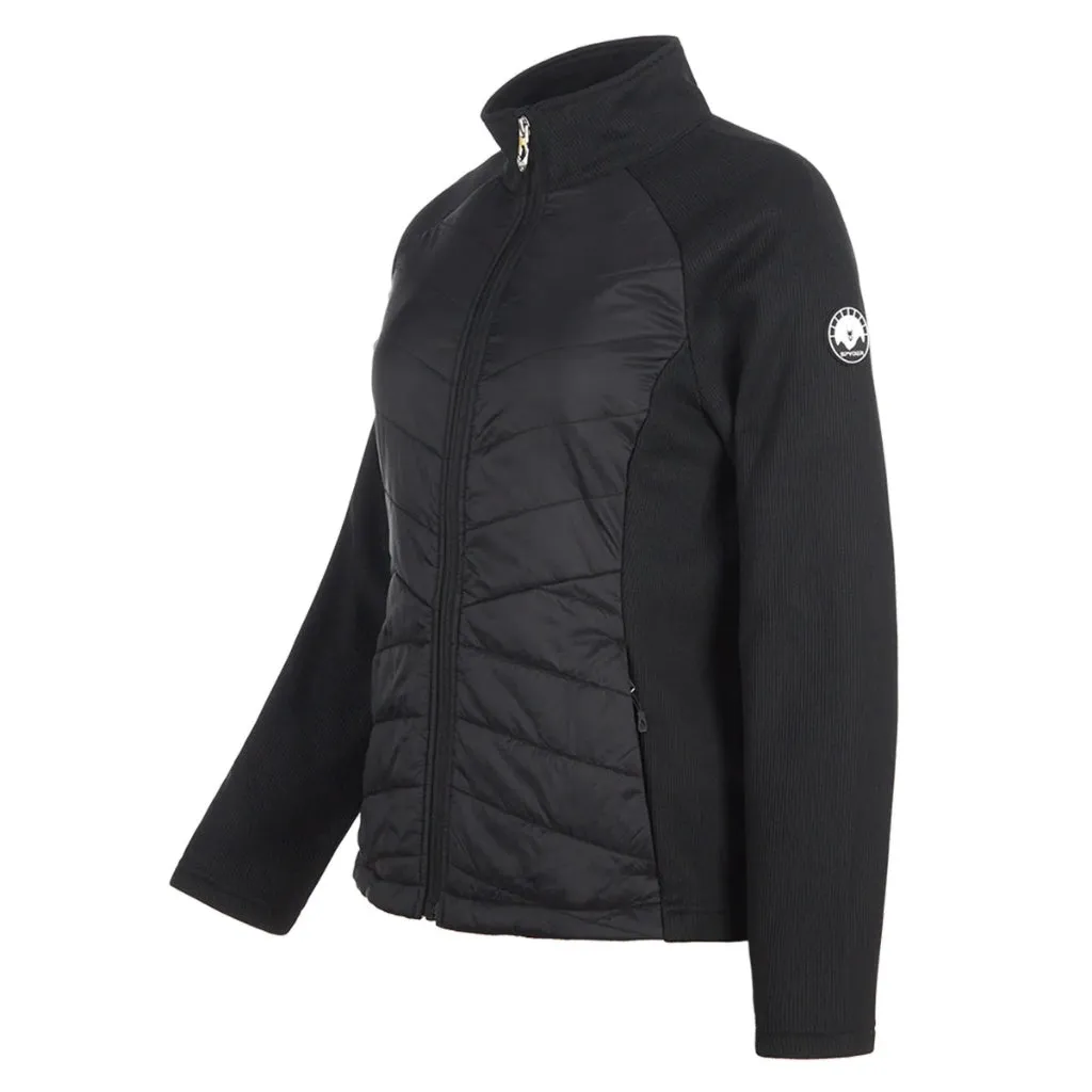 New Spyder Women's Nova Full-Zip Hybrid Jacket in Black MSP$149