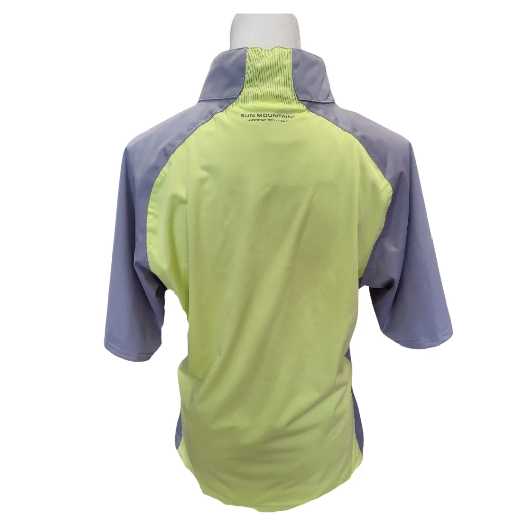 New Sun Mountain Women's Rainflex Short Sleeve Rain Jacket Limeade/Gray Size L MSP$150