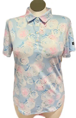New Sunday Swagger Women's Floral Golf Polo - Bloom MSP$59