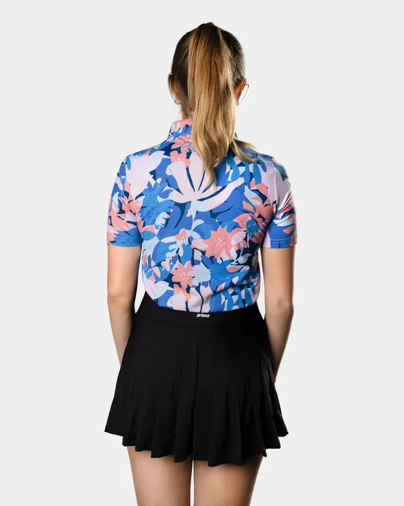 New Sunday Swagger Women's Floral Reef Short Sleeve Golf Polo