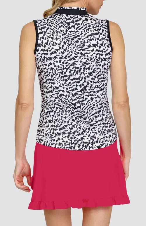 New Tail Activewear Edit Sleeveless Golf Top - Abstract Cheetah MSP$96