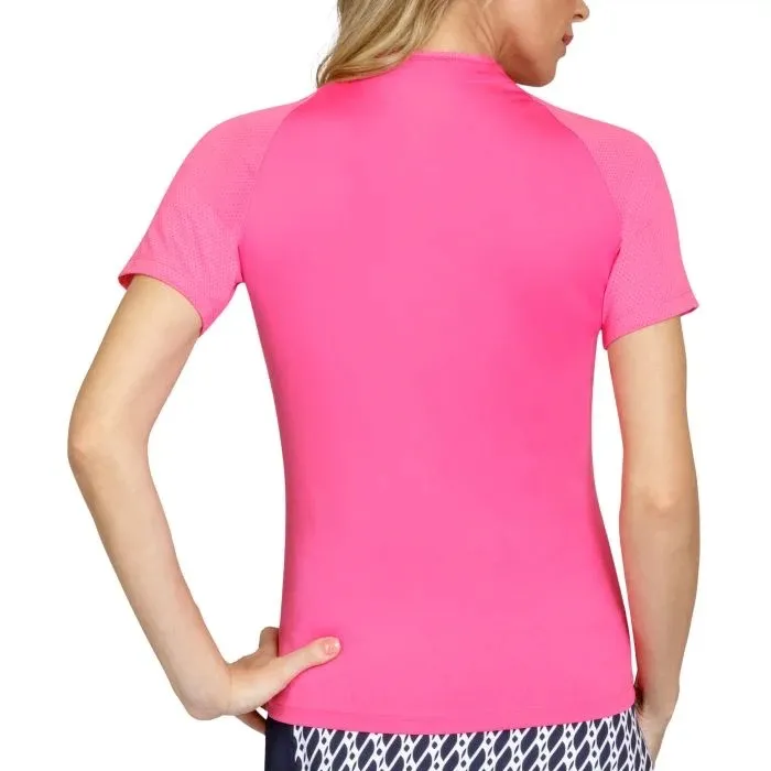 New Tail Activewear Male 6.5" Sleeve Golf Top - Spiced Coral  MSP$90