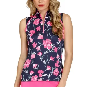 New Tail Activewear Sianna Sleeveless Golf Top - Symphony Lillies  MSP$96