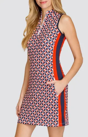 New Tail Activewear Women's Henry Sleeveless Golf Dress - Marina Geo MSP$117