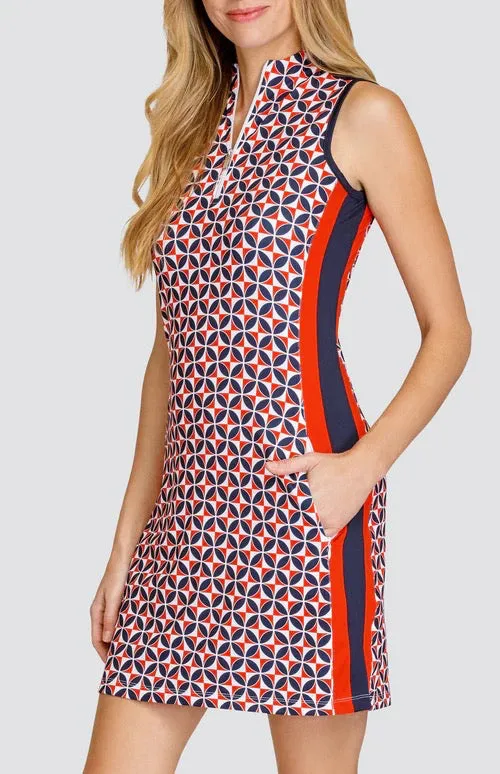 New Tail Activewear Women's Henry Sleeveless Golf Dress - Marina Geo MSP$117