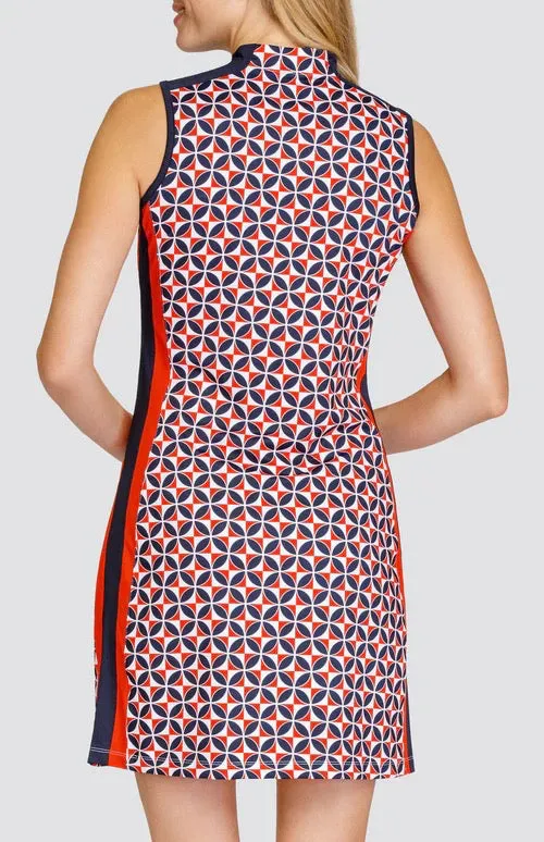New Tail Activewear Women's Henry Sleeveless Golf Dress - Marina Geo MSP$117