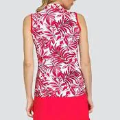 New Tail Activewear Yanira Sleeveless Golf Top - Summer Leaves Size XXL. MSP$96
