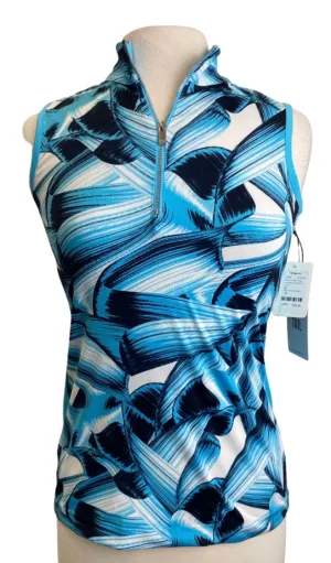 New Tail Blue, Navy, and White Sleeveless Size XS