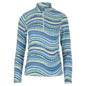 New Tail Happy Long Sleeve Zip Top- Summer Waves MSP$97