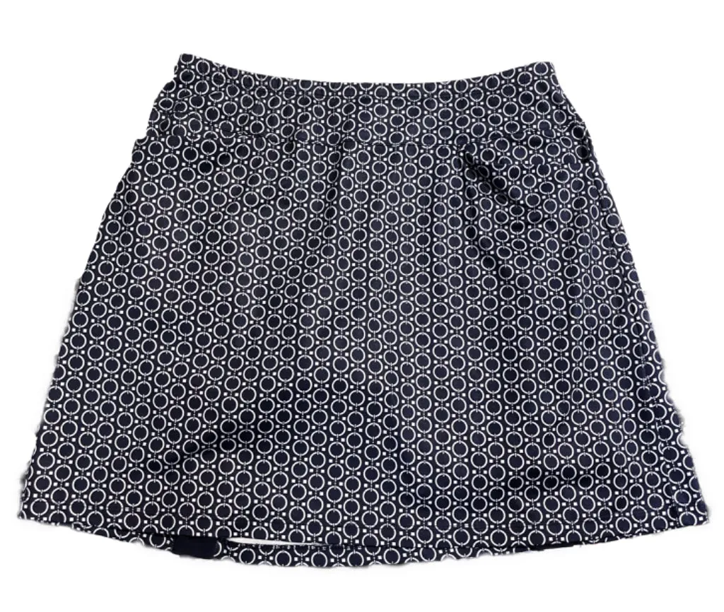 New Tail Navy & White Circle Print Golf Skort Size M MSP$93