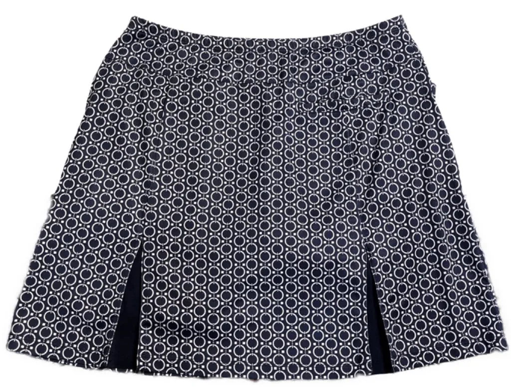 New Tail Navy & White Circle Print Golf Skort Size M MSP$93