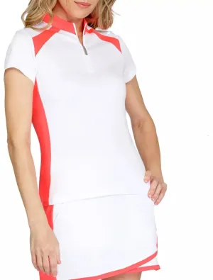 New Tail White Label Short Sleeve Mock Golf Polo MSP$55