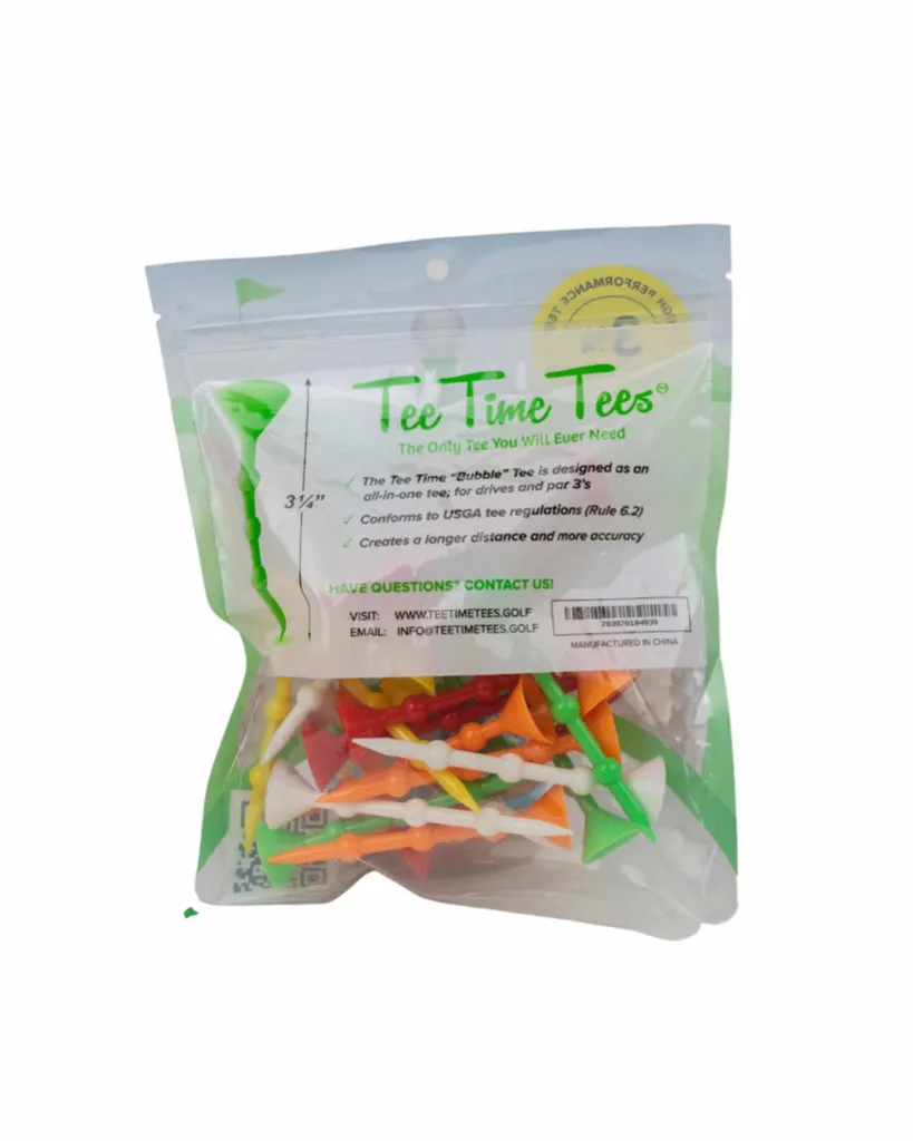 New Tee Time Tees Bubble Tee 3 & 1/4 25ct
